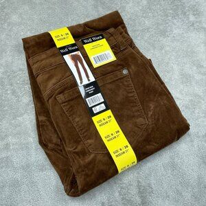 Well Worn High Rise Corduroy Pants Size 6/28 Inseam 31" Brown Womens  NWT 6574